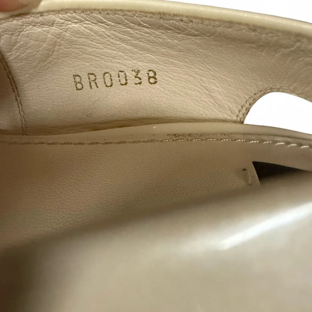 Louis Vuitton Cream Wedge Sandals